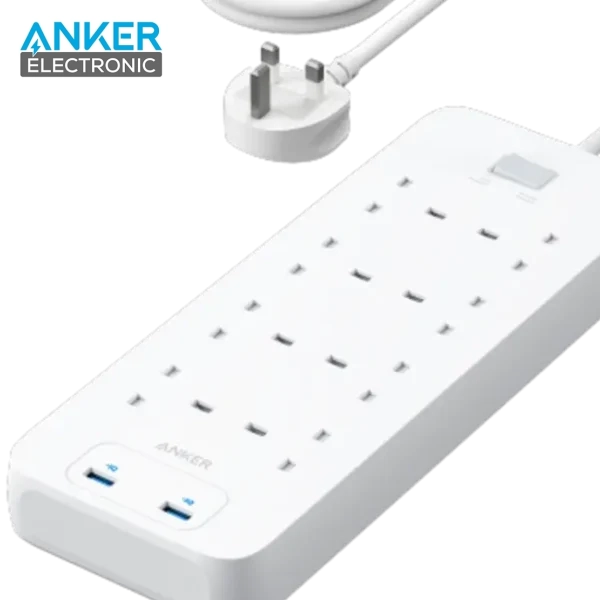 محافظ برق 8 در 1 و شارژر USB انکر 342 Anker 342 USB Power Strip A9182