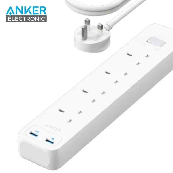 محافظ برق 4 در 1 و شارژر USB انکر 322 - Anker 322 USB Power Strip A9142