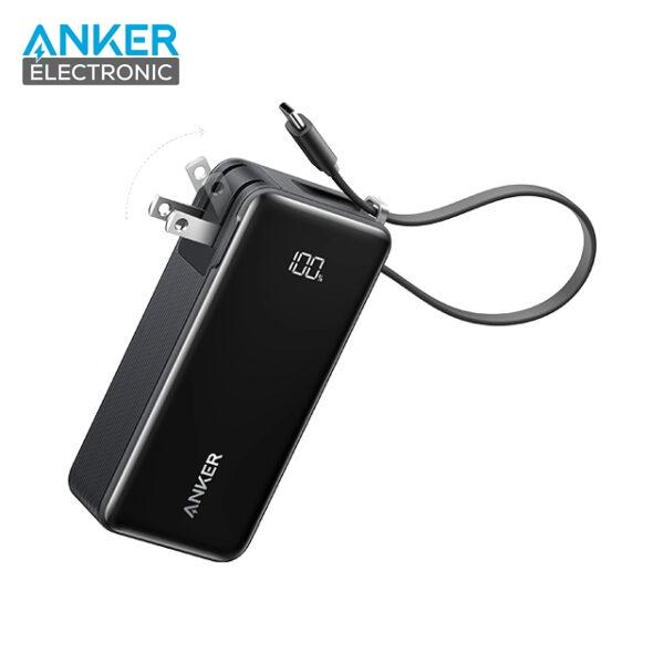 پاوربانک 10000 میلی آمپر انکر Anker Power Bank 10K Fusion Built-In Cable A1637