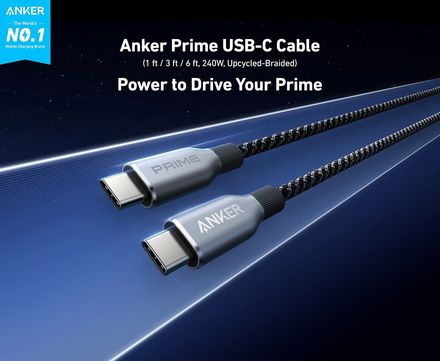 کابل شارژ انکر Anker Prime USB C to USB C Cable 240W