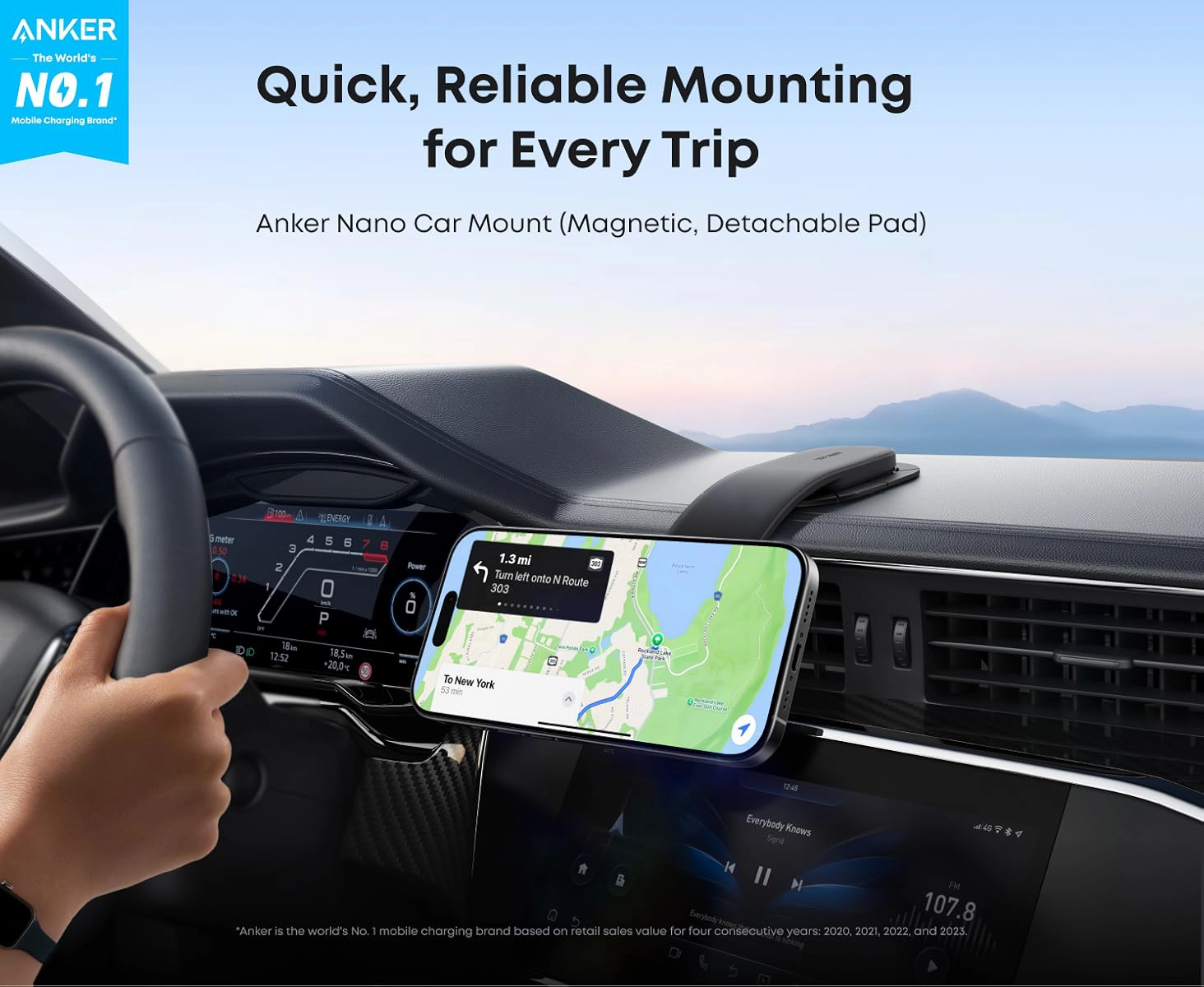 پایه نگهدارنده مگنتی انکر Anker Nano Car Mounted Magnetic