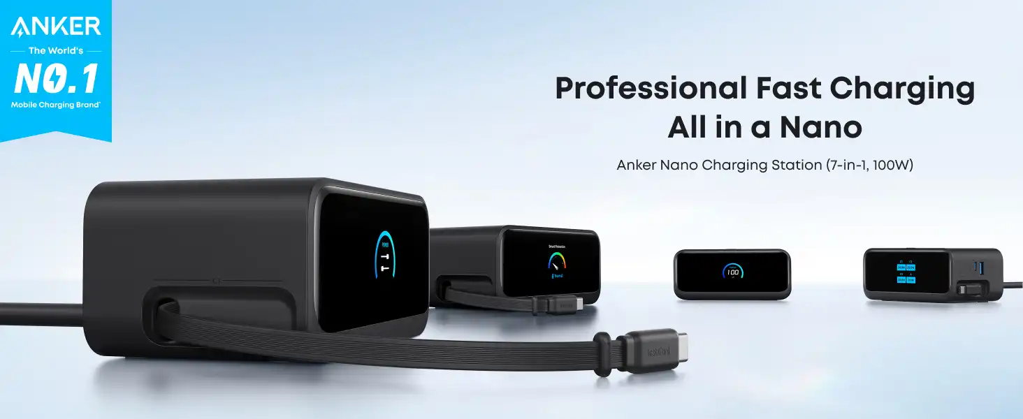 شارژر رومیزی انکر Anker Nano Charging Station 7-in-1 A91C8