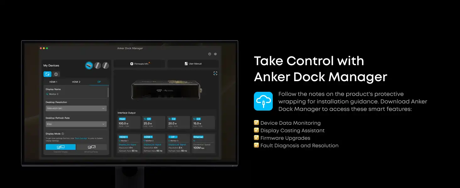 داک استیشن ۱۴ پورت انکر Anker Prime Docking Station 14 in 1 A83B3 ووکونگ ادیشن 11 A83B3 Wukong Edition 3