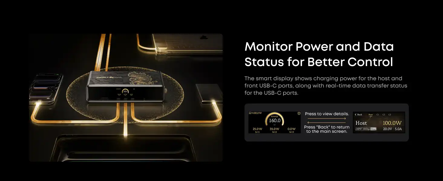 داک استیشن ۱۴ پورت انکر Anker Prime Docking Station 14 in 1 A83B3 ووکونگ ادیشن 7 A83B3 Wukong Edition 4